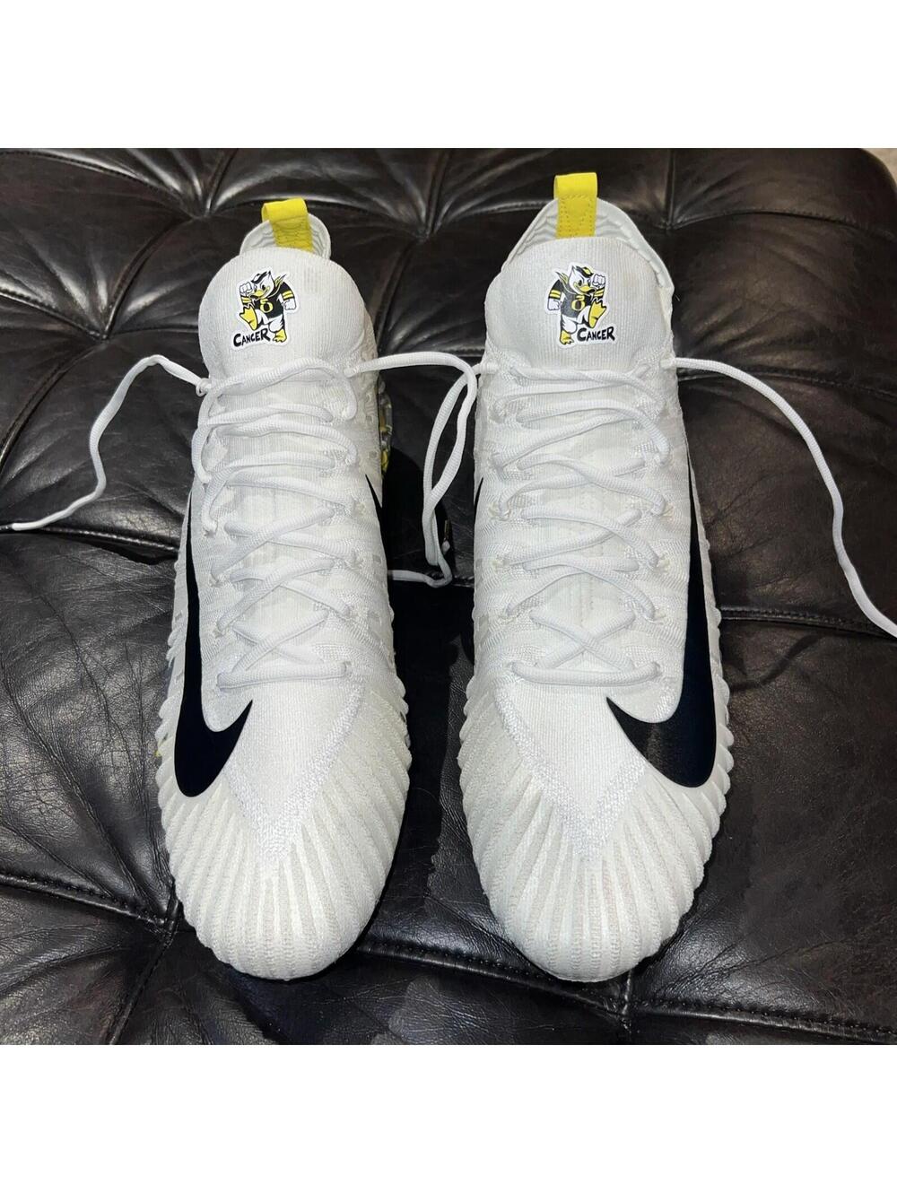 Size 16 Nike Alpha Menace Elite TD Cleats 871519 Oregon Stomp Cancer Sample